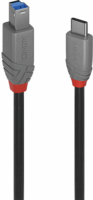 Lindy Anthra Line USB-C apa - USB-B apa 3.2 Gen 1 Adatkábel - Fekete (2m)