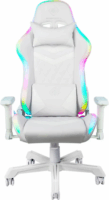 Deltaco GAM-080-P Műbőr RGB Gamer szék - Fehér