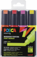 UNI Posca PC-8K Filctoll - Neon színek (4 darab/csomag)