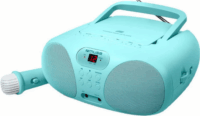 Muse MD-203 KB Hordozható CD Lejátszó Rádió + Mikrofon - Világoskék