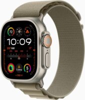 Apple Watch Ultra 2 LTE (49mm) Okosóra - Titántok Oliva Zöld Alpesi Szíjjal (S)