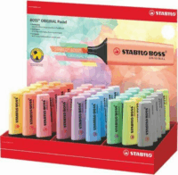 Stabilo BOSS Pastel 2-5 mm Szövegkiemelő készlet - Vegyes színek (45 db / csomag)