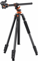 K&F Concept T254A7 Kamera állvány (Tripod) + BH-28L Monopod - Fekete