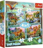 Trefl Dinoszauruszok - 4 az 1-ben 71 darabos puzzle