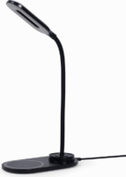 Gembird TA-WPC10-LED-01-MX Asztali lámpa + Vezeték nélküli töltő - Fekete