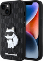 Karl Lagerfeld Saffiano Monogram Choupette Apple iPhone 14 Tok - Fekete