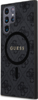 Guess 4G Collection Leather Metal Logo Samsung Galaxy S24 Ultra Tok - Fekete