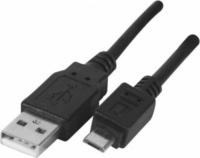 Brackton US2-AMB-0500.B USB Type-A apa - Micro USB Type-B apa 2.0 Adat és töltő kábel - Fekete (5m)