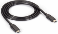 Brackton U-33-02.0 USB Type-C apa - USB Type-C apa Adat és töltő kábel - Fekete (2m)