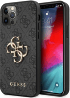 Guess PU 4G Metal Logo Apple iPhone 12 Pro Max Tok - Szürke/Mintás