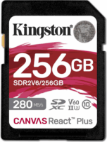 Kingston 256GB Canvas React Plus SDXC UHS-II CL10 Memóriakártya