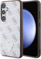 Guess Leather 4G Triangle Samsung Galaxy S24 Tok - Fehér/Barna