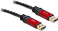 Delock 82745 USB-A apa - USB-A apa 3.0 Adat és töltő kábel - Fekete (2m)