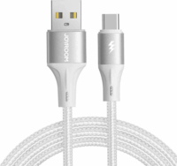 JoyRoom SA25-AC3 USB-A apa - USB-C apa 2.0 Adat és töltőkábel - Fehér (2m)