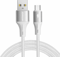 JoyRoom SA25-AM3 USB-A apa - Micro USB apa 2.0 Adat és töltőkábel - Fehér (1.2m)