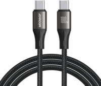 JoyRoom SA25-CC5 USB-C apa - USB-C apa 2.0 Adat és töltőkábel - Fekete (1.2m)