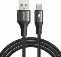 JoyRoom SA25-AC3 USB-A apa - USB-C apa 2.0 Adat és töltőkábel - Fekete (1.2m)