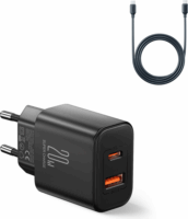 Joyroom JR-TCF05 20W USB-A / USB-C Hálózati töltő - Fekete (20W) + USB-C Kábel