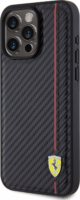 Ferrari Carbon Vertical Red Line Apple iPhone 15 Pro Max Tok - Fekete