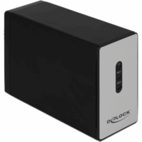 DeLock Externes 2 x 2.5″ USB 3.1 Type-C Külső HDD/SSD ház - Fekete