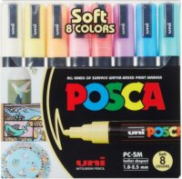 Uni Posca UNI PC-5M 1.8-2.5mm Jelölőmarker készlet - Vegyes színek (8 db / csomag)