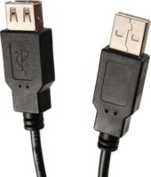 Maclean MCTV-745 USB-A apa - USB-A apa 2.0 Összeköző Kábel 5m - Fekete