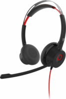 V7 HU621 Premium Vezetékes Headset - Fekete/Piros