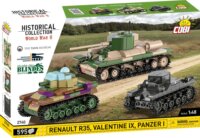 Cobi: Renault R35 - Valentine IX - Panzer I Tankok Építőjáték