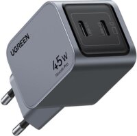 Ugreen Nexode Pro 2xUSB-C Hálózati Gyorstöltő Adapter 45W - Szürke