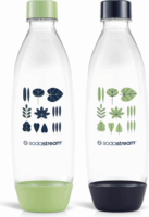 SodaStream BO Fuse Duo Szénsavasító palack 1l Zöld/Kék Mintás - 2db/csomag