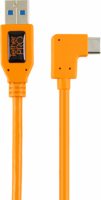 Tether Tools USB-A apa - USB-C 90° apa 3.0 Adat és töltő kábel - Narancssárga (0.5m)