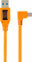 Tether Tools USB-A apa - MicroUSB-B 90° apa 2.0 Adat és töltő kábel - Narancssárga (0.5m)