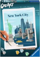 Ravensburger 23686 - CreArt Színes New York Város Számfestő Készlet