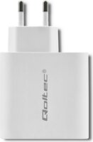 Qoltec 51715 USB-A / USB-C Hálózati töltő - Fehér (63W)