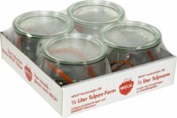 WECK 121020 Tulipán formájú befőttes üveg 4 darabos készlet 0,5L