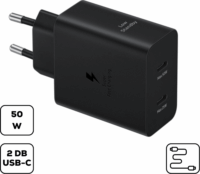 Samsung Hálózati Töltő Kábellel 2xUSB-Type C (50W) - Fekete