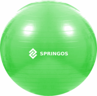 Springos FB0007 Fitness edzőlabda pumpával 65cm - Zöld