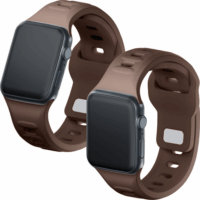 3mk Silicone Apple Watch S4/S5/S6/S7/S8/S9/SE/Ultra Okosóra Szíj 42/44/45/49mm - Barna