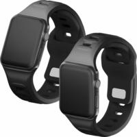 3mk Silicone Apple Watch S4/S5/S6/S7/S8/S9/SE/Ultra Okosóra Szíj 42/44/45/49mm - Szürke