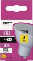 Emos LED Classic Dimmelhető Izzó 7W 800lm 4 000K GU10 - Természetes Fehér