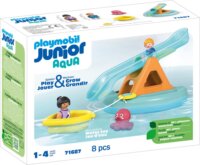 Playmobil 71687 Junior - Aqua fürdősziget vízicsúszdával fürdőszobai Játék készlet