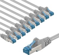 Goobay 67525 CAT6a S/FTP Patch Kábel 1m - Szürke 10-es csomag