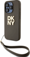 DKNY iPhone 15 Pro Max Csuklópántos PU Bőr Telefon tok - Sötétzöld