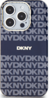 DKNY iPhone 14 Pro Max MagSafe Mintás középcsíkkal PC TPU Telefon tok - Kék