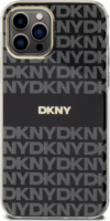 DKNY iPhone 12 / 12 Pro MagSafe Mintás középcsíkkal PC TPU Telefon tok - Fekete