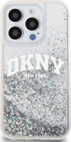 DKNY iPhone 14 Pro Arch LOGO Glitter műanyag Telefon tok - Átlátszó