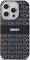 DKNY iPhone 13 / 14 / 15 MagSafe Mintás középcsíkkal PC TPU Telefon tok - Fekete