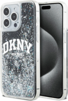 DKNY iPhone 15 Pro Max Arch LOGO Glitter műanyag Telefon tok - Fekete