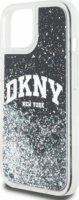 DKNY iPhone 12 / 12 Pro Arch LOGO Glitter műanyag Telefon tok - Fekete