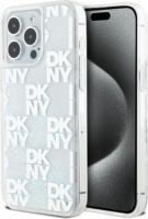 DKNY iPhone 15 Pro Max multiLOGO Glitter műanyag Telefon tok - Fehér